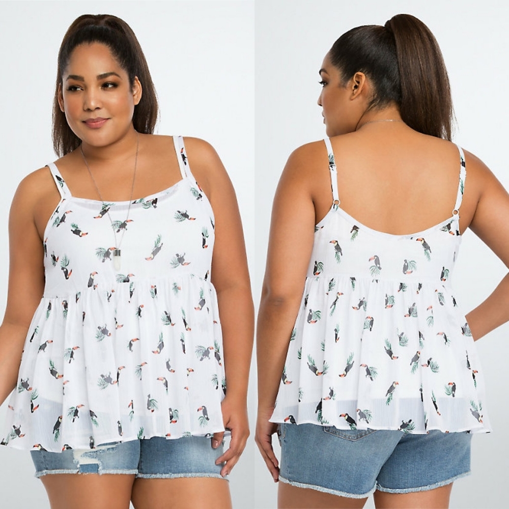Flowy tropical top